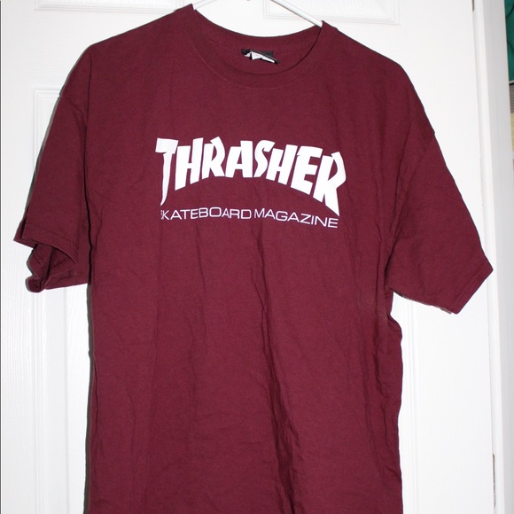 maroon thrasher shirt